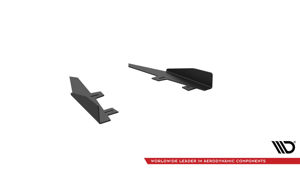 Maxton Design Hintere Seiten Flaps Passend für Audi A7 S-Line C7 Schwarz Hochglanz