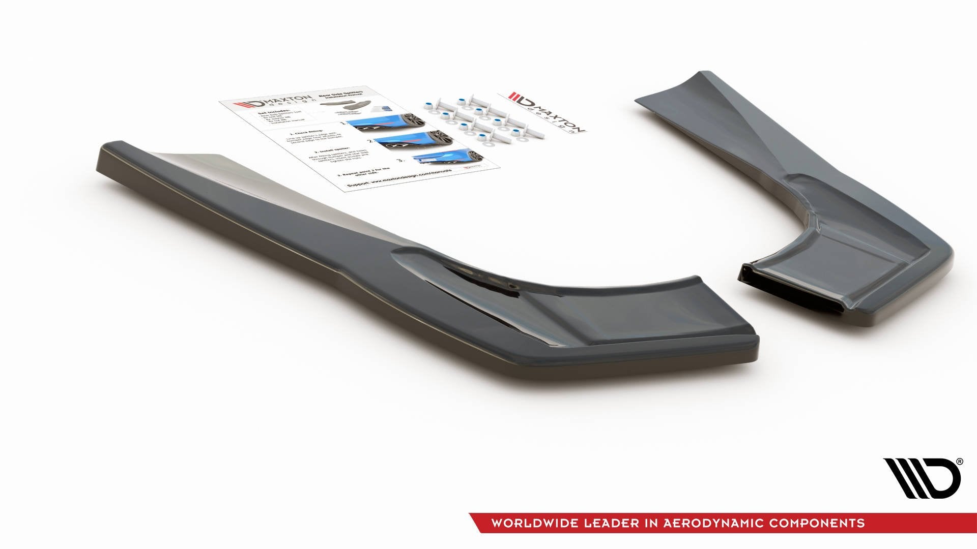 Maxton Design Heck Ansatz Flaps Diffusor passend für Mercedes-AMG CLA 35 Aero / 45 Aero C118 schwarz Hochglanz