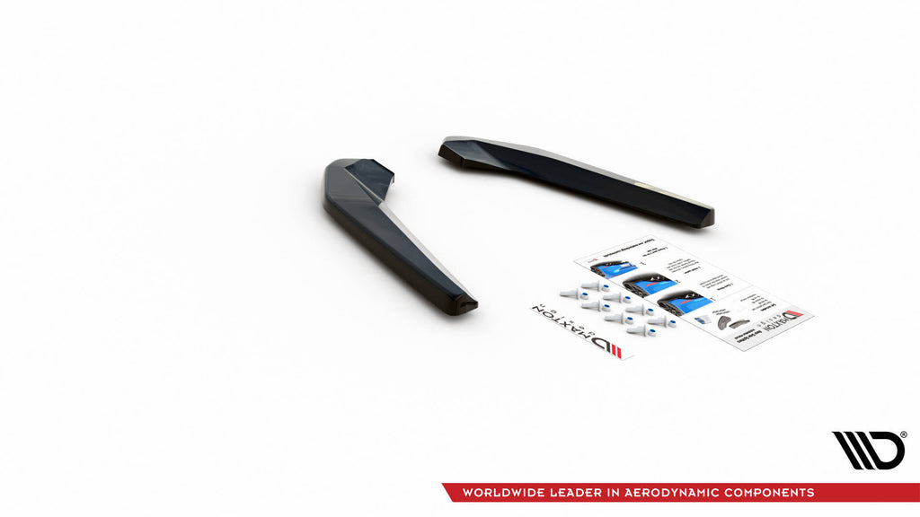 Maxton Design Heck Ansatz Flaps Diffusor passend für BMW X1 M-Paket F48 / F48 Facelift schwarz Hochglanz