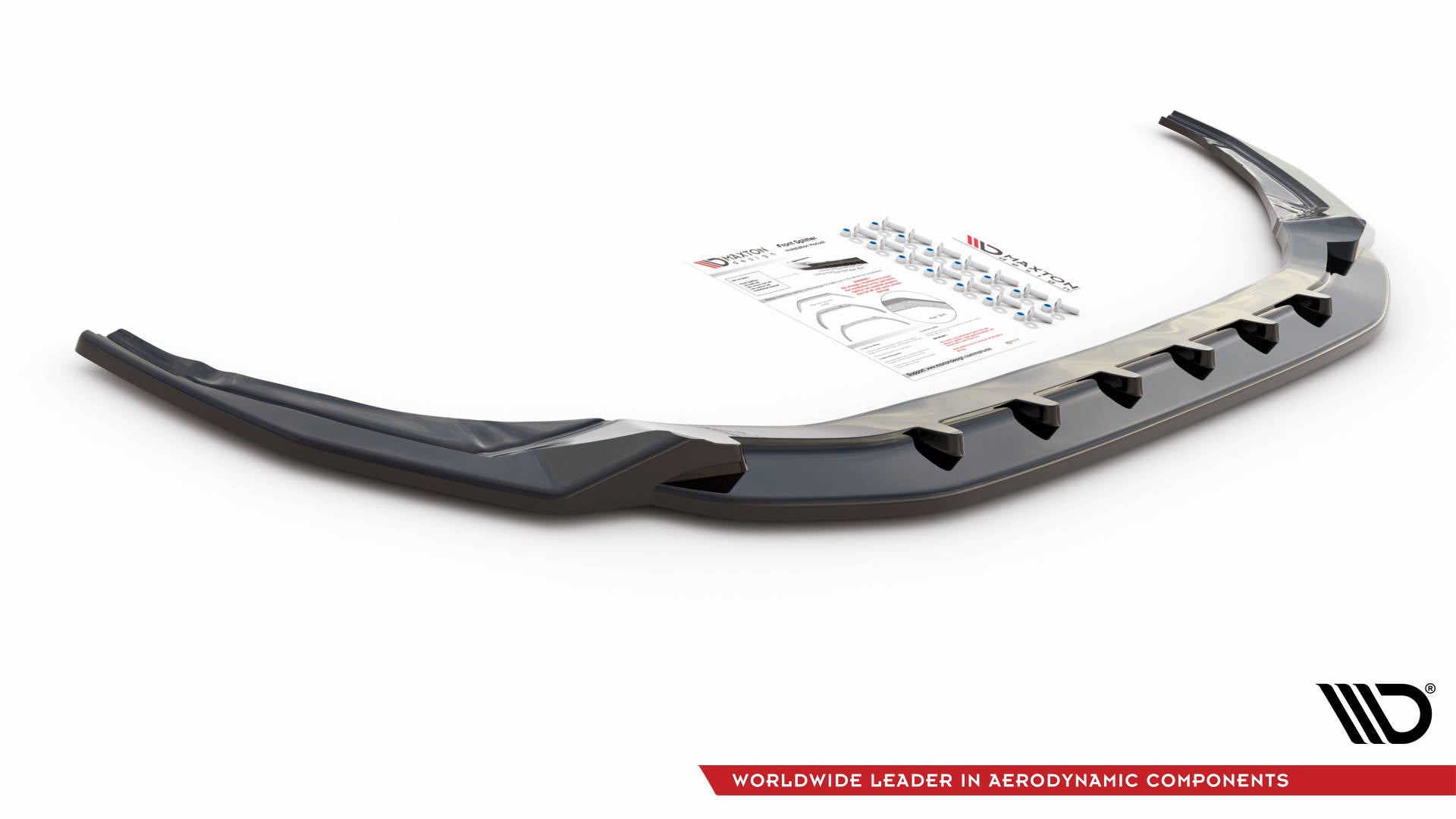 Maxton Design Street+ Spoilerlippe Front Ansatz V.2 passend für Audi S3 / A3 S-Line 8Y schwarz Hochglanz