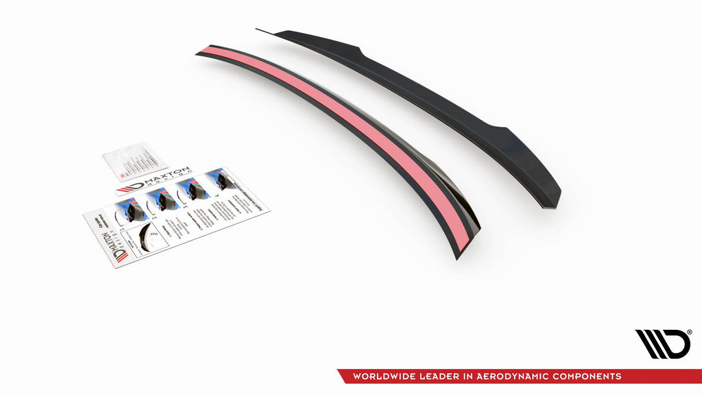 Maxton Design Spoiler CAP passend für Peugeot 508 Limousine Mk2 schwarz Hochglanz