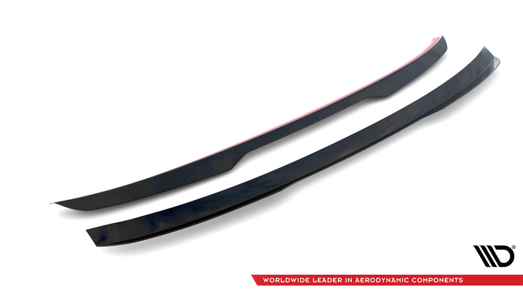 Maxton Design Niedriger Spoiler CAP passend für Ford Mustang Mach-E Mk1 schwarz Hochglanz