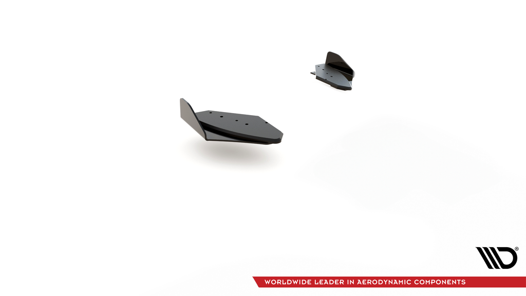 Maxton Design Street Pro Heck Ansatz Flaps Diffusor + Flaps passend für VW Golf GTI Mk6 schwarz Hochglanz