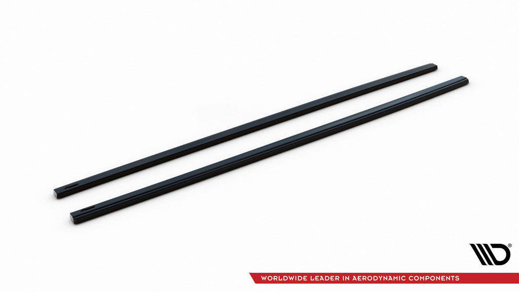 Maxton Design Street+ Seitenschweller Leisten V.2 passend für VW Golf GTI / GTD Mk7 / Mk7 Facelift (verengen) schwarz Hochglanz