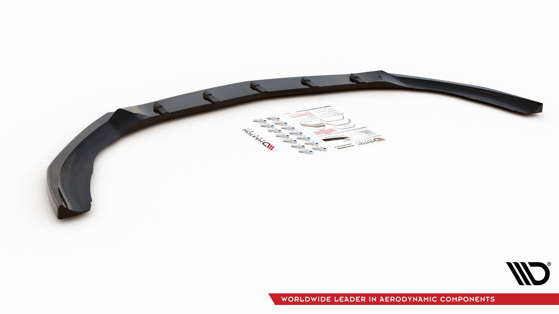 Maxton Design Street+ Spoilerlippe Front Ansatz V.5 passend für Mercedes A35 AMG / AMG-Line W177 schwarz Hochglanz