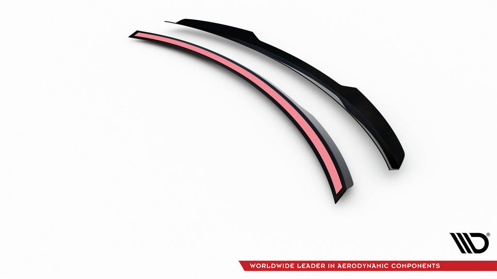 Maxton Design Spoiler CAP passend für Mercedes-Benz E Limousine AMG-Line W213 Facelift schwarz Hochglanz