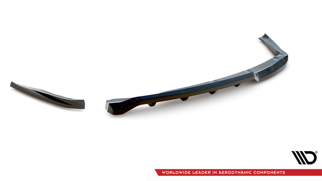 Maxton Design Street+ Mittlerer Diffusor RACE passend für BMW 1er M-Paket E87 Facelift schwarz Hochglanz