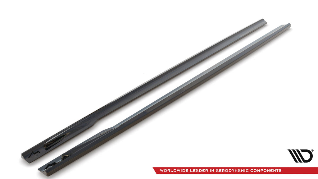 Maxton Design Street+ Seitenschweller Leisten passend für V.1 passend für BMW 4er Gran Coupe M-Paket / M440i G26 schwarz Hochglanz
