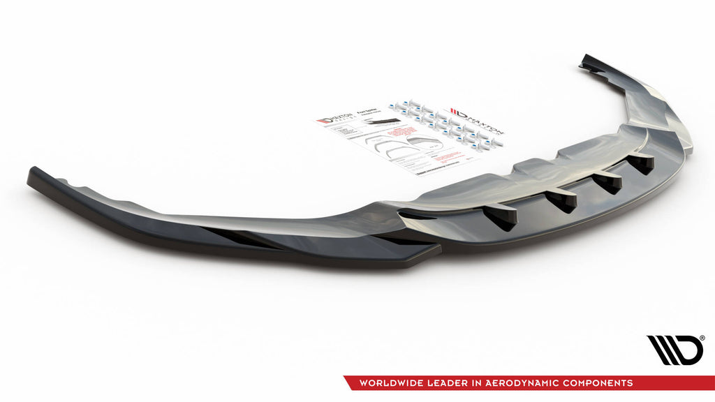 Maxton Design Street+ Spoilerlippe Front Ansatz V.4 passend für BMW 8 Coupe M-Paket G15 / 8 Gran Coupe M-Paket G16 schwarz Hochglanz