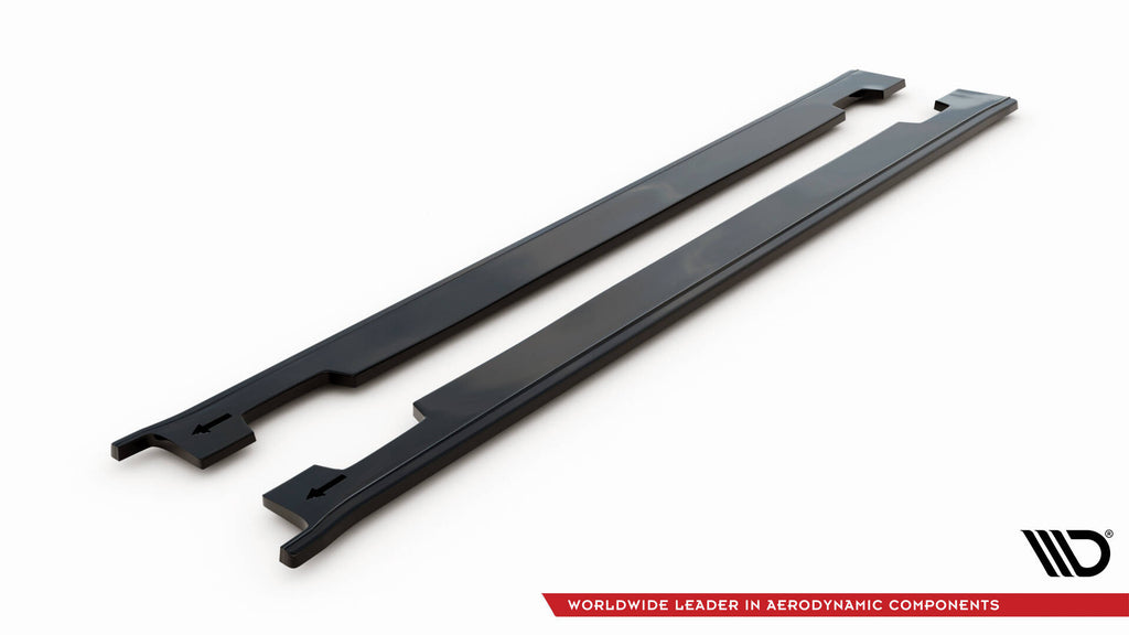 Maxton Design Street+ Seitenschweller Leisten passend für Kia Stinger GT / GT-Line / Standard Mk1 schwarz Hochglanz