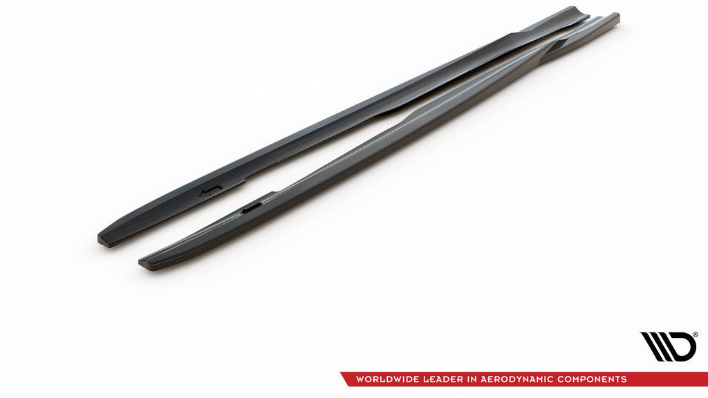 Maxton Design Street+ Seitenschweller Leisten V.2 passend für Ford Focus ST Mk3 schwarz Hochglanz