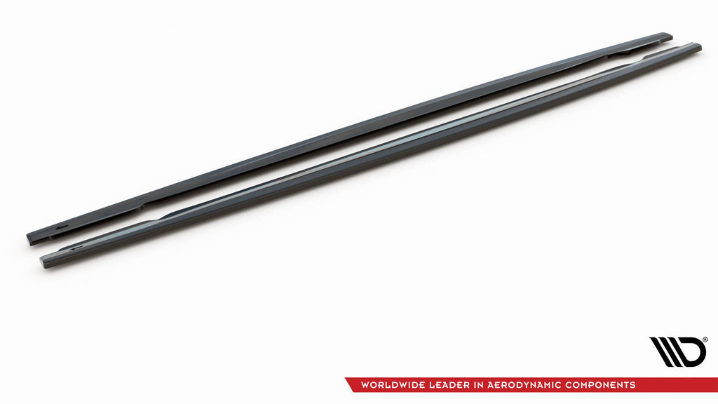 Maxton Design Street+ Seitenschweller Leisten V.2 passend für Audi RS6 C8 / C8 Facelift schwarz Hochglanz
