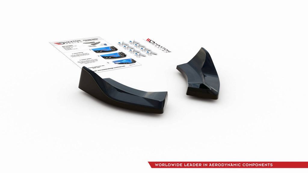 Maxton Design Heck Ansatz Flaps Diffusor V.1 passend für Ford Fiesta ST Mk8 schwarz Hochglanz