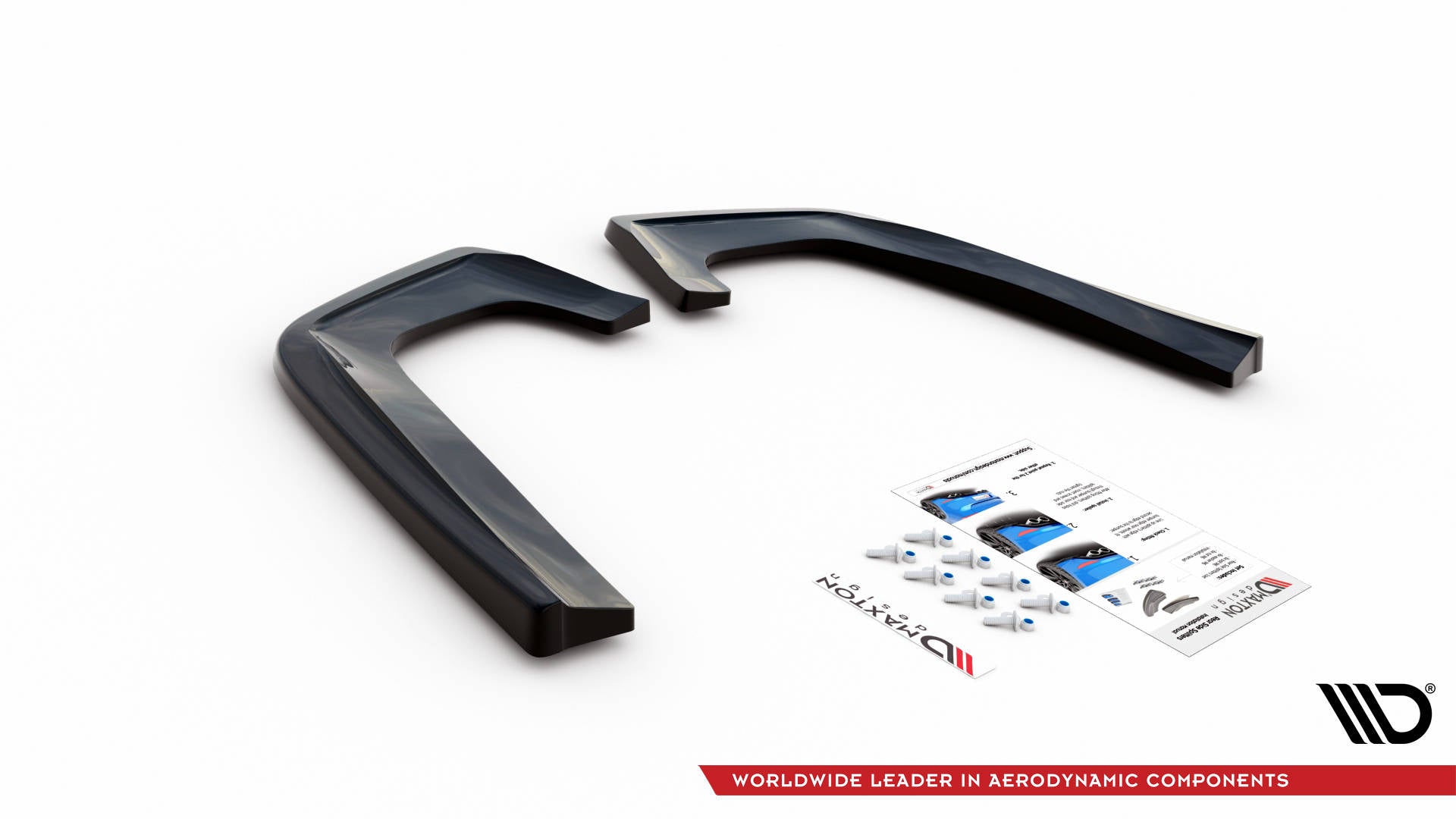 Maxton Design Heck Ansatz Flaps Diffusor V.2 passend für Mercedes-Benz GLE Coupe 63 AMG C292 schwarz Hochglanz