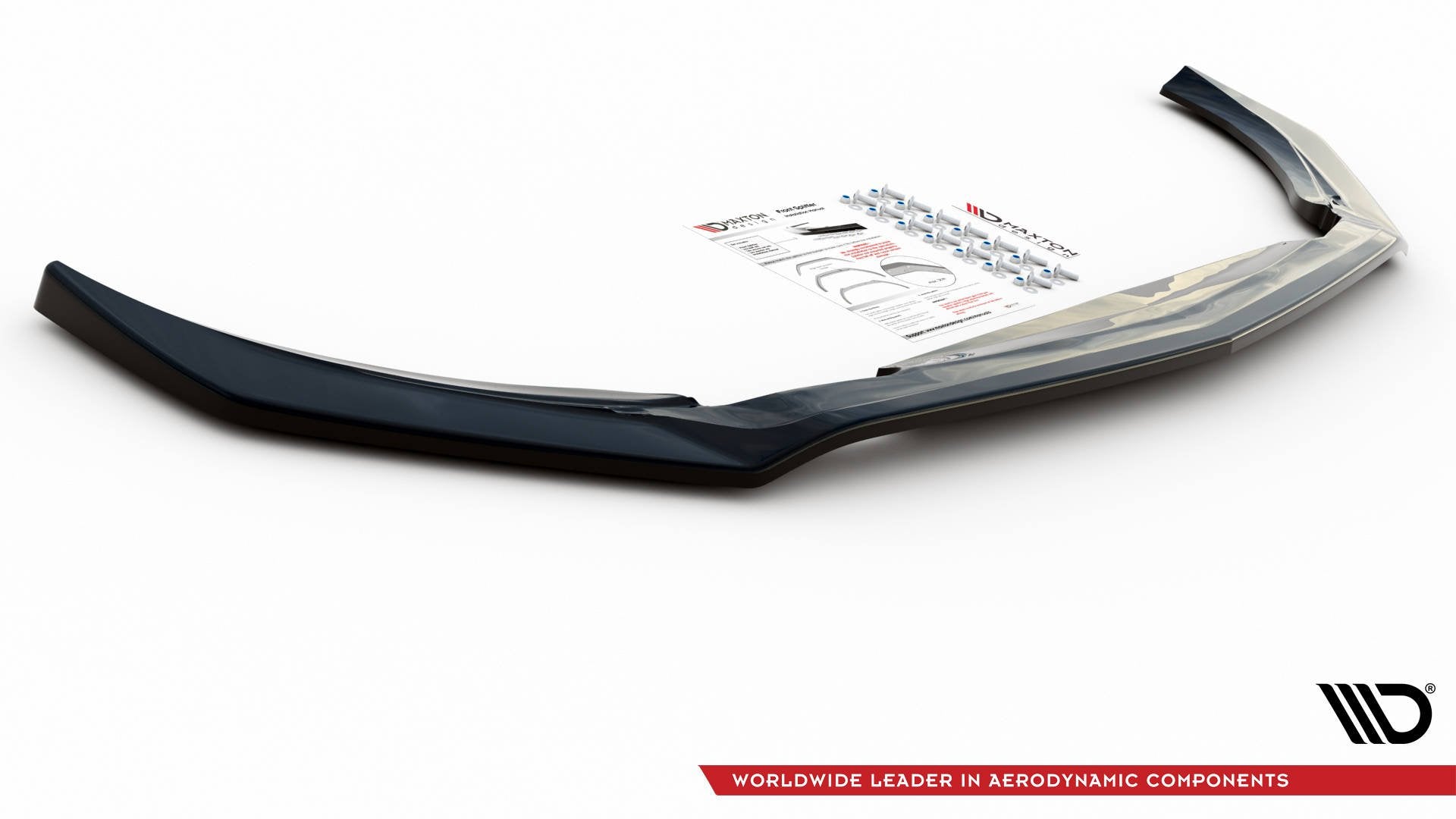 Maxton Design Street+ Spoilerlippe Front Ansatz V.1 passend für Mercedes-AMG A 45 S Aero Pack W177 schwarz Hochglanz