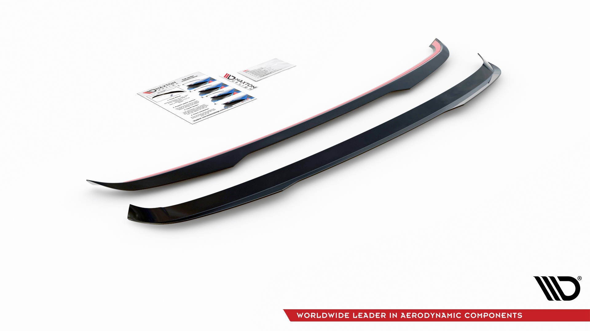 Maxton Design Spoiler CAP passend für VW Tiguan Mk2 schwarz Hochglanz