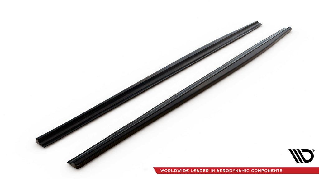 Maxton Design Street+ Seitenschweller Leisten passend für BMW 1er M-Paket / M135i / M140i F21 / F21 Facelift schwarz Hochglanz