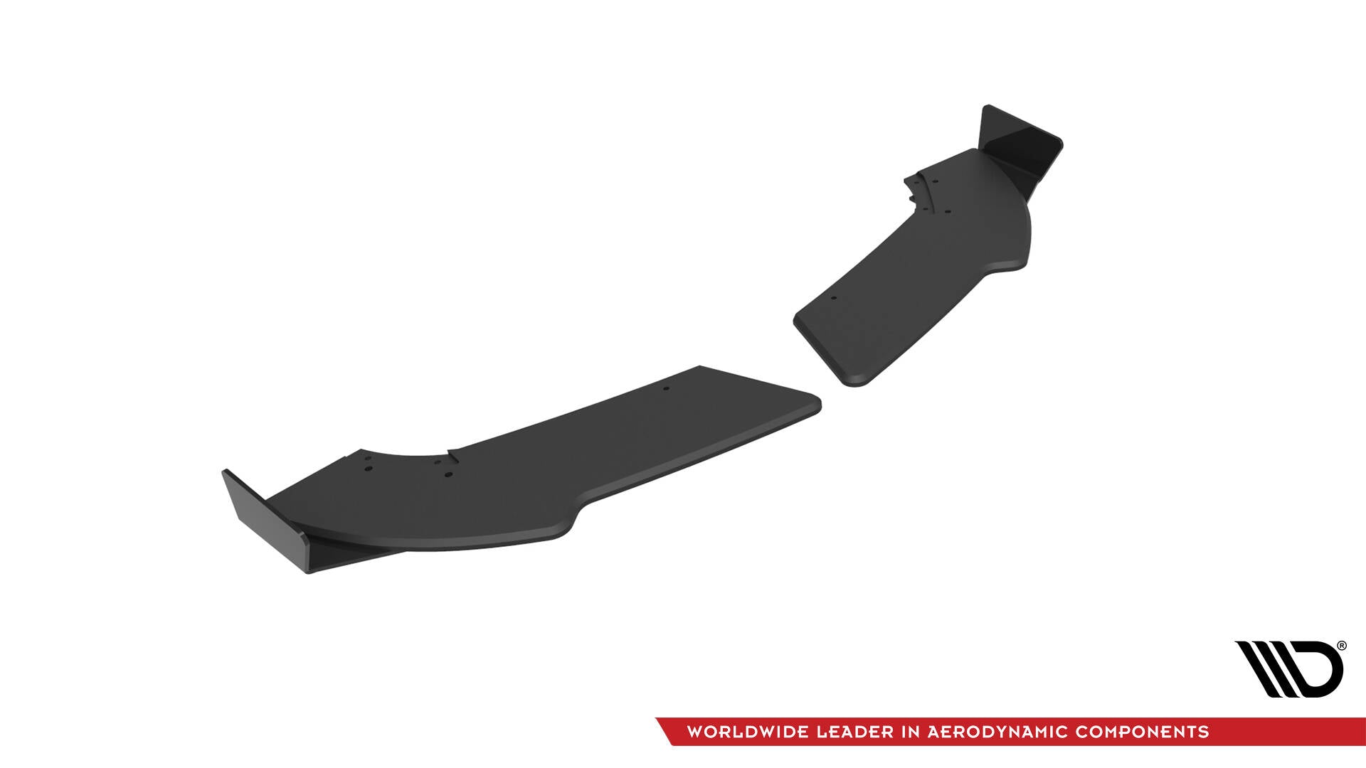 Maxton Design Street Pro Heck Ansatz Flaps Diffusor + Flaps passend für Mercedes-Benz A 45 AMG W176 Facelift schwarz Hochglanz