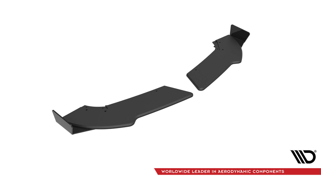 Maxton Design Street Pro Heck Ansatz Flaps Diffusor + Flaps passend für Mercedes-Benz A 45 AMG W176 Facelift schwarz Hochglanz