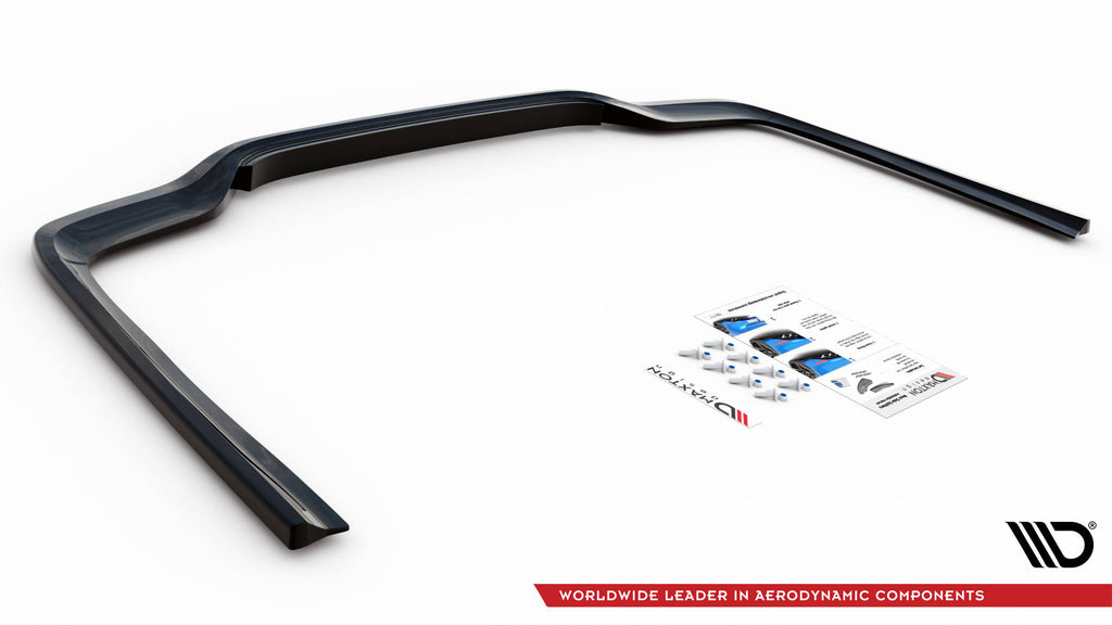 Maxton Design Street+ Mittlerer Diffusor RACE passend für Mercedes-Benz E AMG-Line Limousine W212 Facelift schwarz Hochglanz