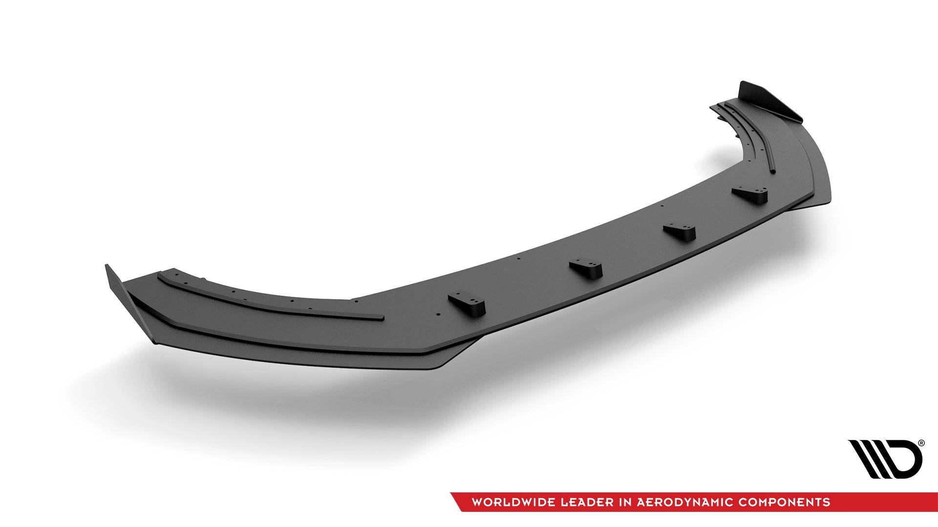 Maxton Design Street Pro Street+ Spoilerlippe Front Ansatz passend für + Flaps passend für Seat Leon FR Mk4 schwarz Hochglanz