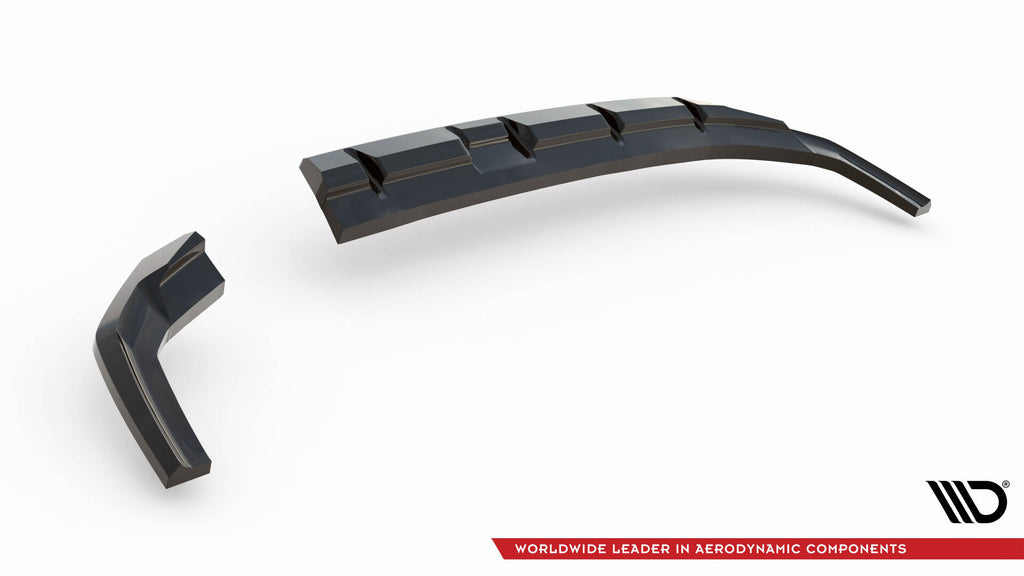 Maxton Design Street+ Mittlerer Diffusor RACE passend für Hyundai Kona N-Line Mk2 schwarz Hochglanz