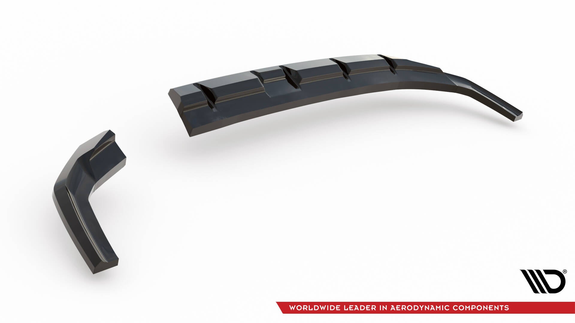 Maxton Design Street+ Mittlerer Diffusor RACE passend für Hyundai Kona N-Line Mk2 schwarz Hochglanz