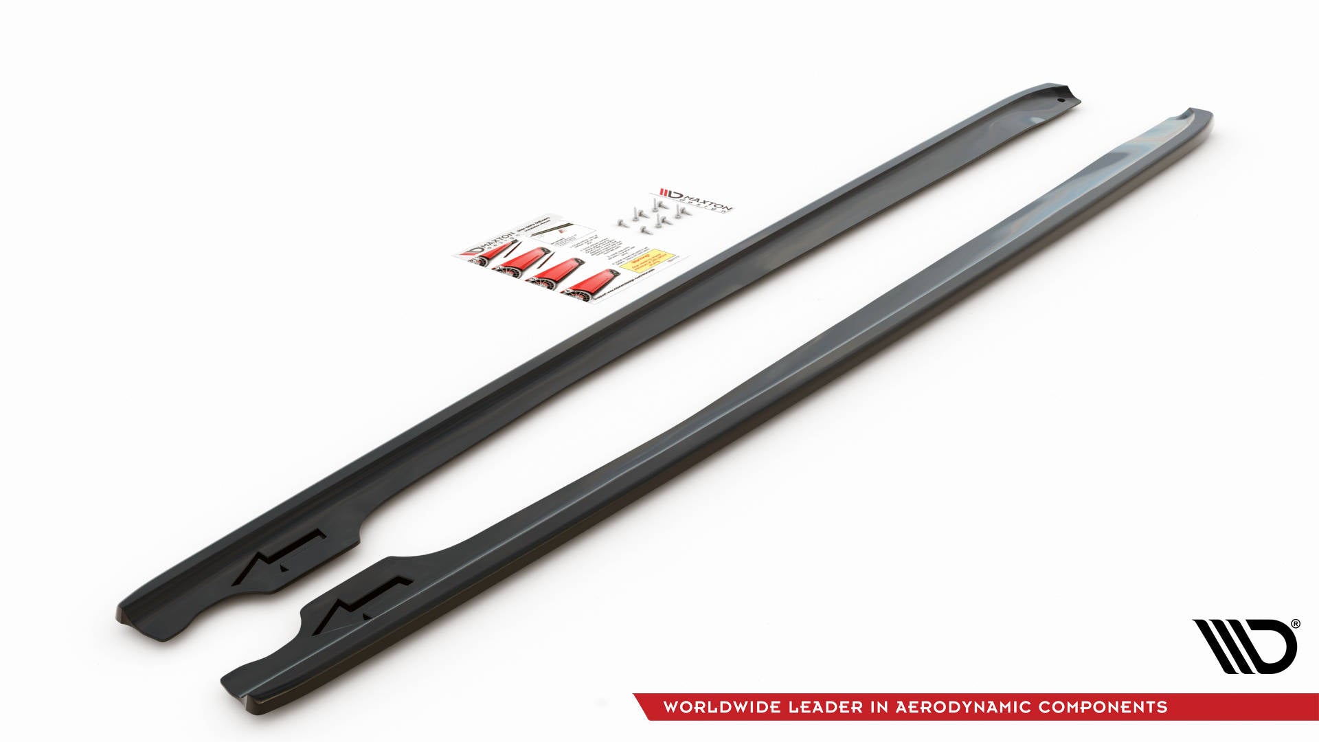 Maxton Design Street+ Seitenschweller Leisten V.2 passend für BMW 3er Coupe M-Paket E46 schwarz Hochglanz