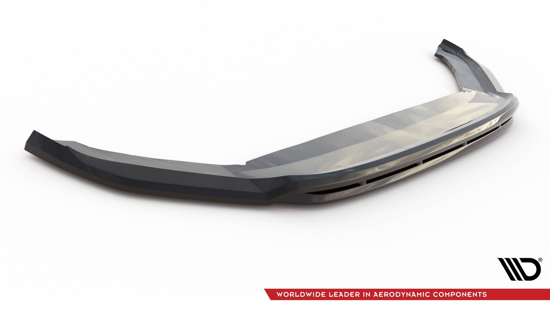 Maxton Design Street+ Spoilerlippe Front Ansatz passend für VW Taigo R-Line Mk1 schwarz Hochglanz