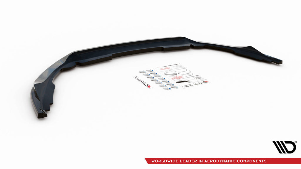 Maxton Design Street+ Spoilerlippe Front Ansatz V.1 passend für Ford Mondeo ST-Line Mk5 Facelift schwarz Hochglanz