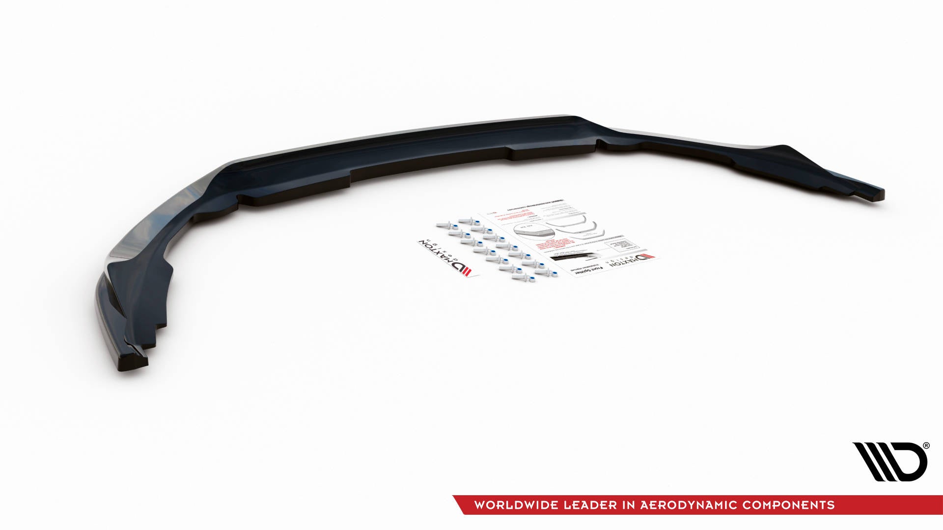 Maxton Design Street+ Spoilerlippe Front Ansatz V.1 passend für Ford Mondeo ST-Line Mk5 Facelift schwarz Hochglanz