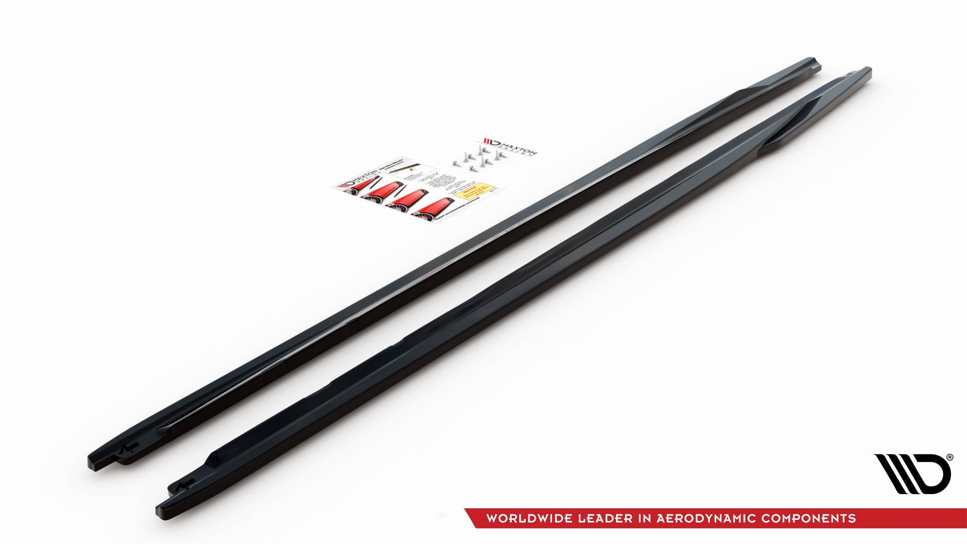 Maxton Design Street+ Seitenschweller Leisten passend für Audi A4 B9 schwarz Hochglanz