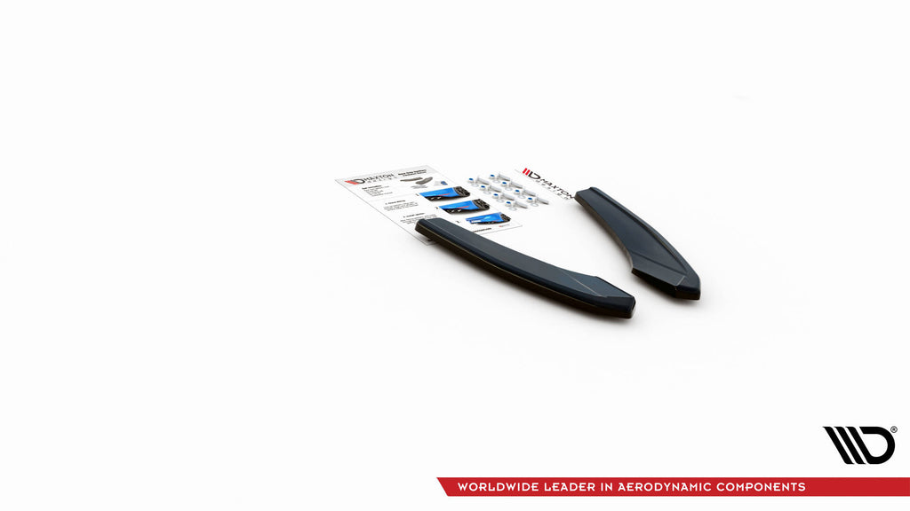 Maxton Design Heck Ansatz Flaps Diffusor passend für Audi S3 Limousine 8Y schwarz Hochglanz