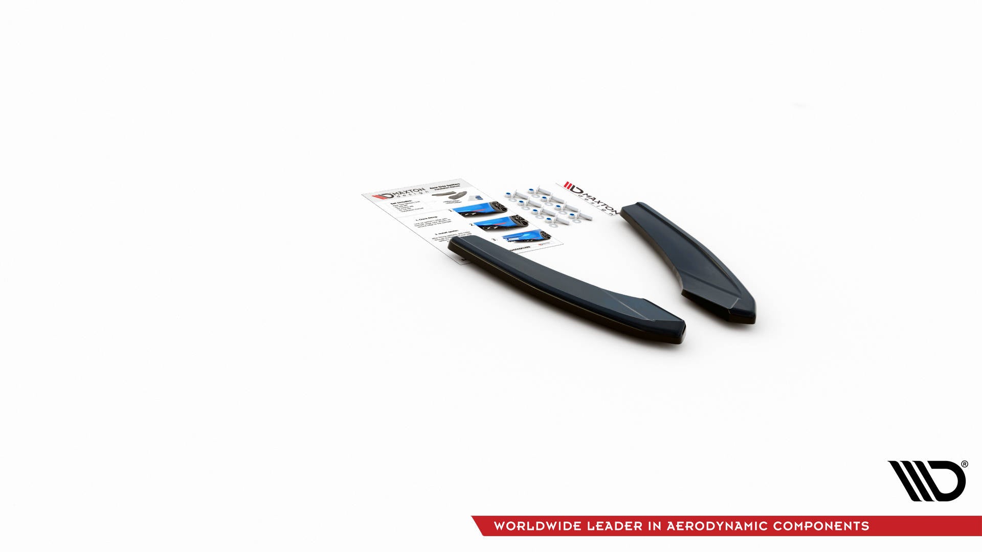 Maxton Design Heck Ansatz Flaps Diffusor passend für Audi S3 Limousine 8Y schwarz Hochglanz
