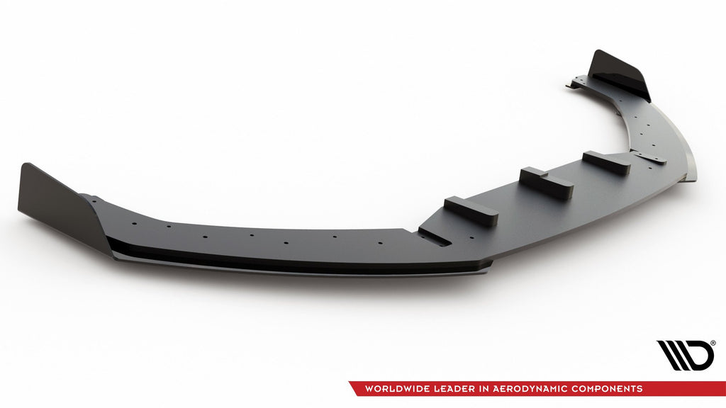 Maxton Design Street Pro Street+ Spoilerlippe Front Ansatz passend für + Flaps passend für Audi RS3 8V Sportback schwarz Hochglanz