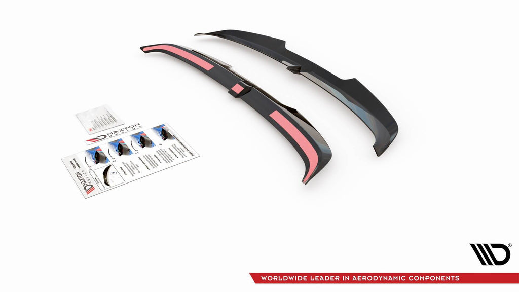 Maxton Design Spoiler CAP V.2 passend für Audi RS3 / S3 / A3 S-Line Sportback 8Y / 8Y Facelift schwarz Hochglanz