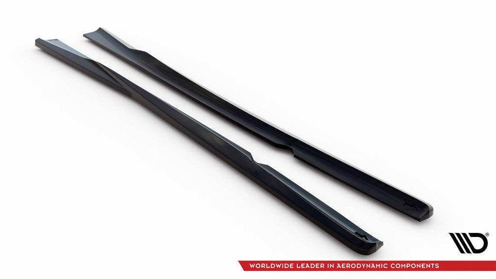 Maxton Design Street+ Seitenschweller Leisten passend für Chevrolet Corvette C5 schwarz Hochglanz
