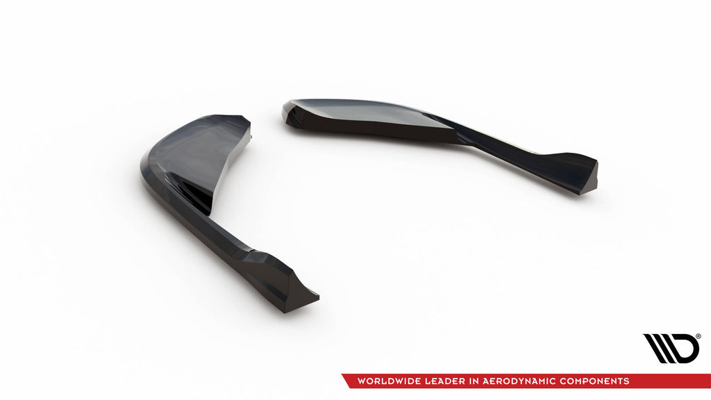 Maxton Design Heck Ansatz Flaps Diffusor passend für Alfa Romeo Giulia Quadrifoglio schwarz Hochglanz