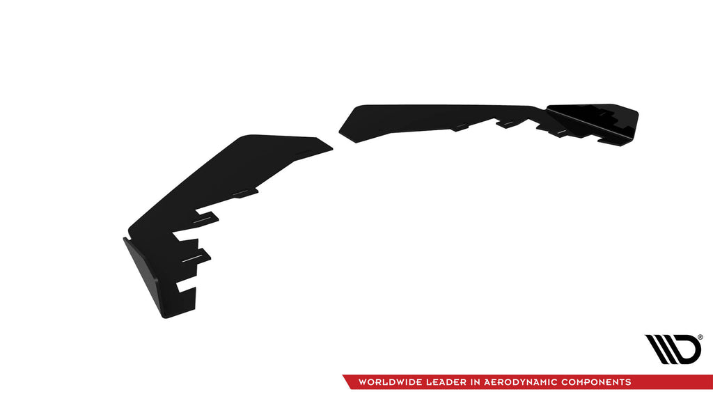 Maxton Design Front Stoßstange Flaps passend für BMW 2 Coupe G42 schwarz Hochglanz