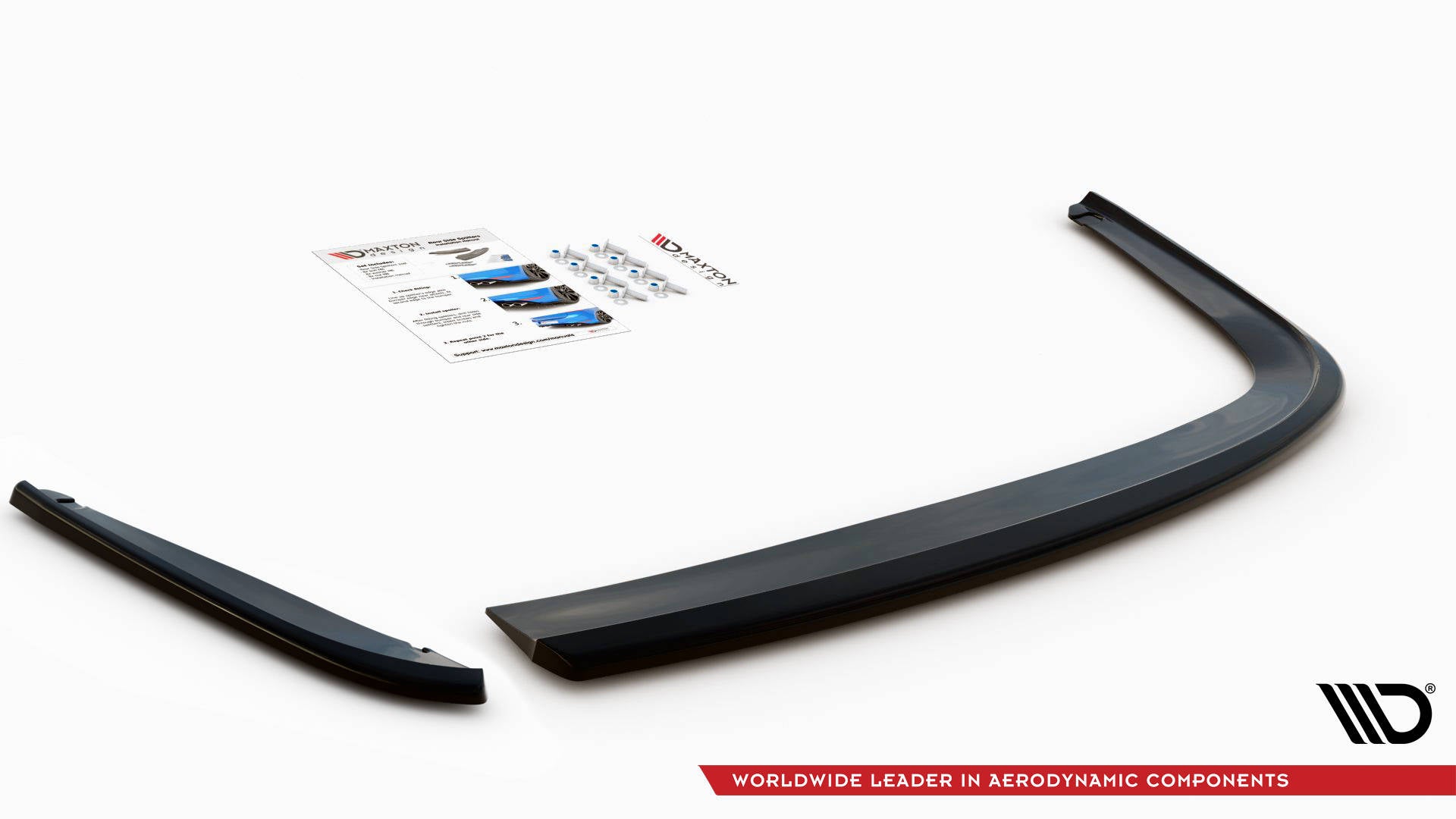Maxton Design Heck Ansatz Flaps Diffusor V.1 passend für Seat Leon FR Sportstourer Mk3 schwarz Hochglanz