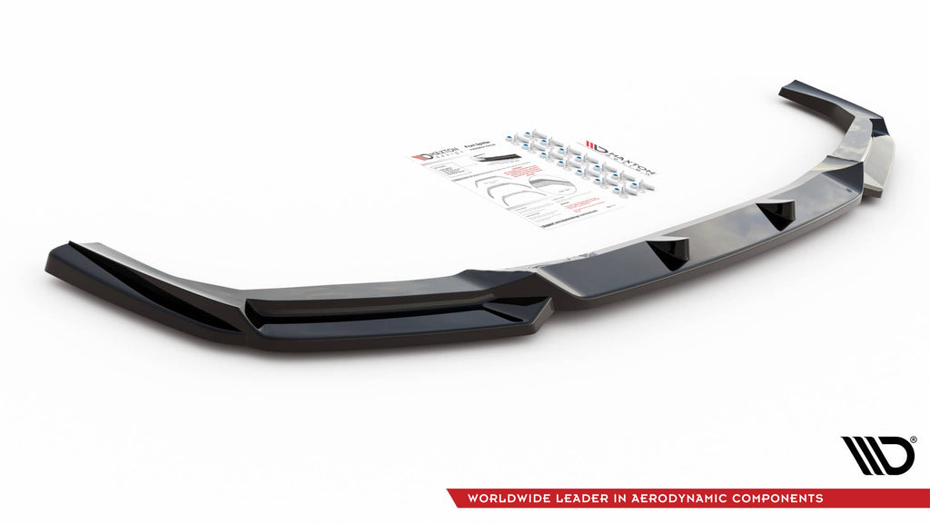 Maxton Design Street+ Spoilerlippe Front Ansatz V.2 passend für BMW X5M F95 schwarz Hochglanz