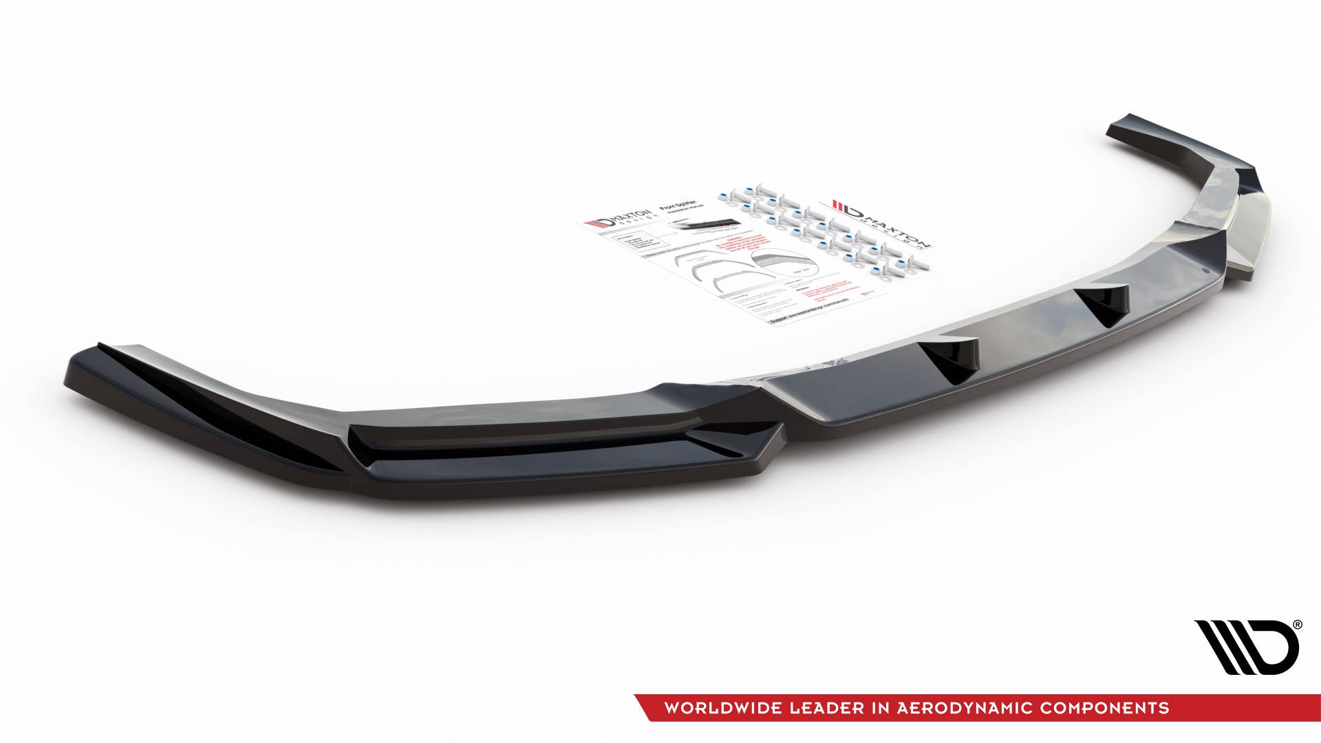 Maxton Design Street+ Spoilerlippe Front Ansatz V.2 passend für BMW X5M F95 schwarz Hochglanz