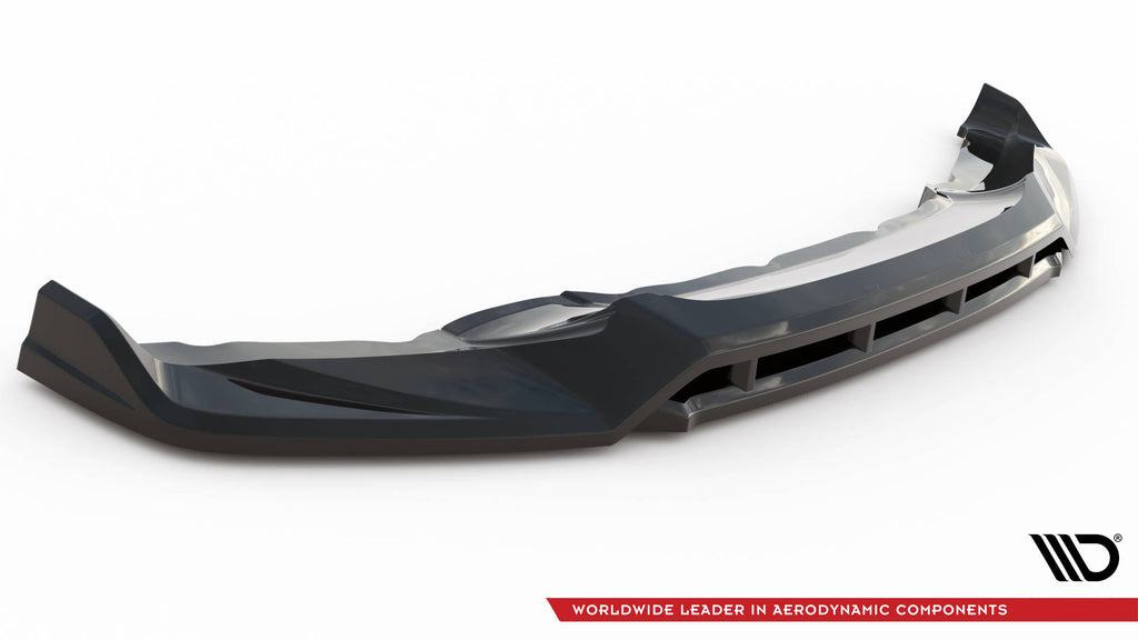 Maxton Design Street+ Spoilerlippe Front Ansatz V.3 passend für BMW X6 M-Paket F16 schwarz Hochglanz