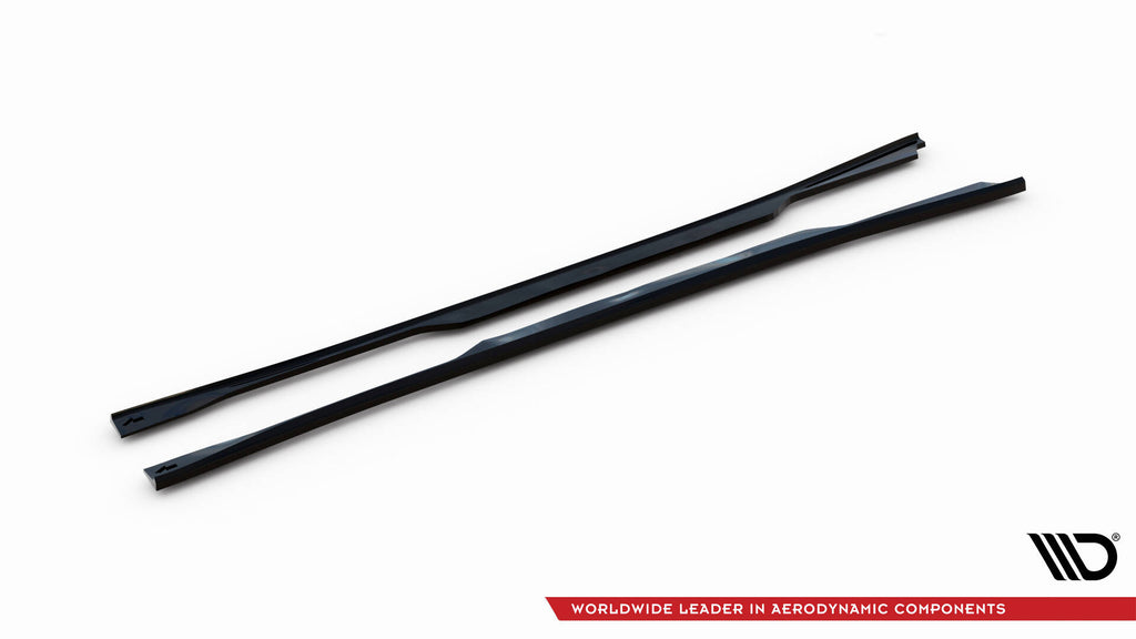 Maxton Design Street+ Seitenschweller Leisten V.2 passend für Infiniti Q50 S Mk1 schwarz Hochglanz