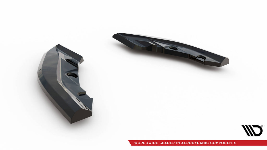 Maxton Design Heck Ansatz Flaps Diffusor V.1 passend für BMW 1er M-Paket F70 schwarz Hochglanz