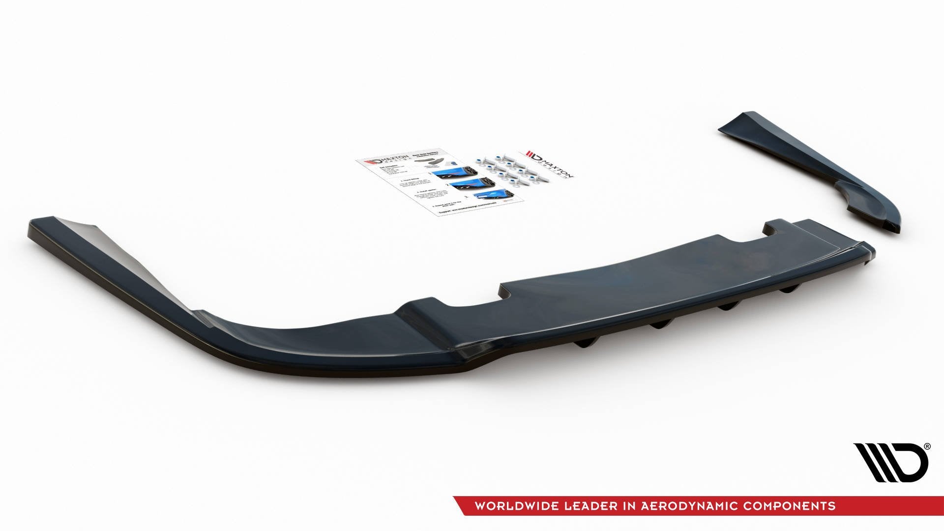 Maxton Design Street+ Mittlerer Diffusor RACE passend für V.1 Volvo V90 Mk2 schwarz Hochglanz