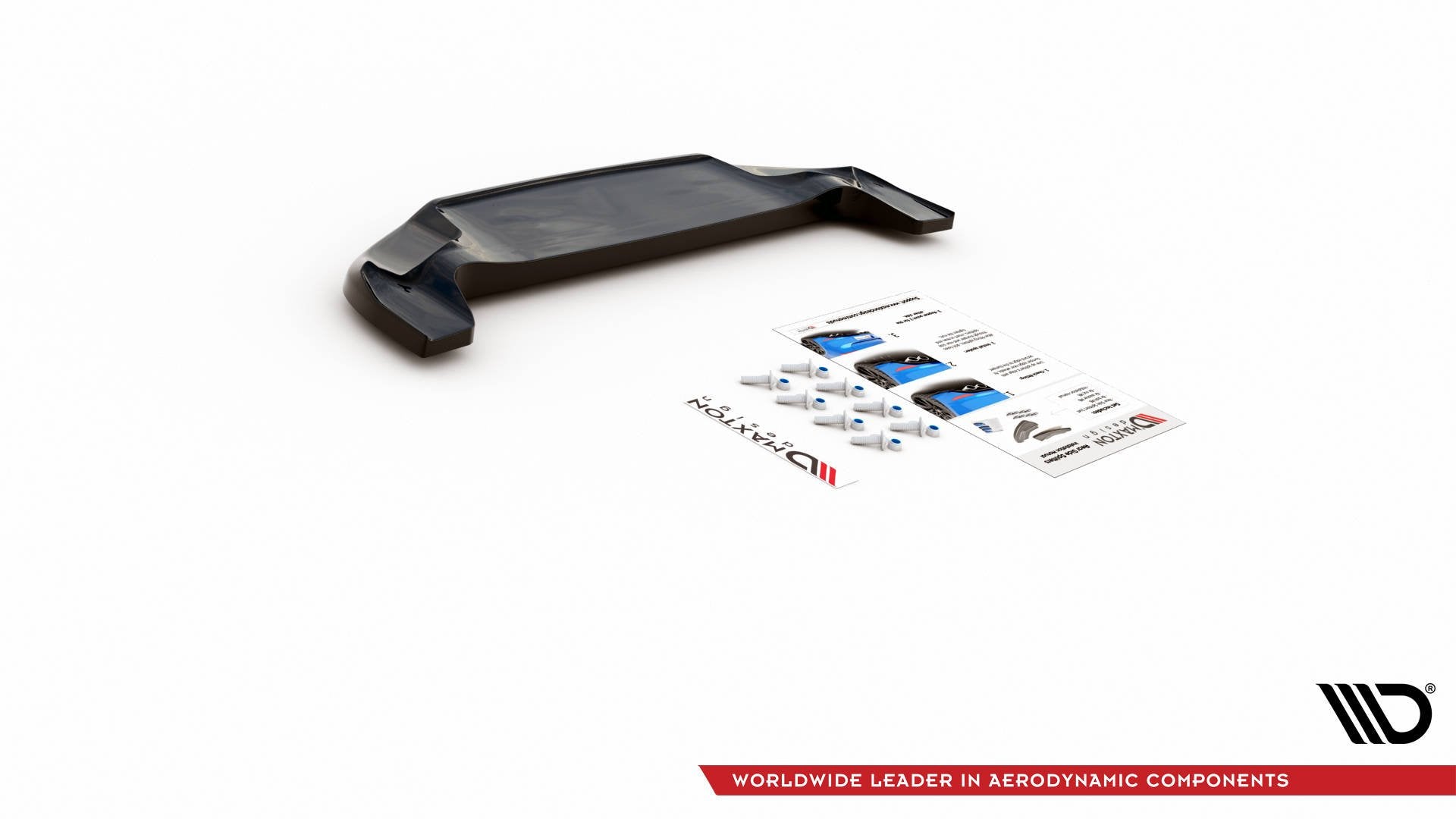 Maxton Design Mittlerer Diffusor Heck Ansatz für Fiat 124 Spider Abarth Carbon Look