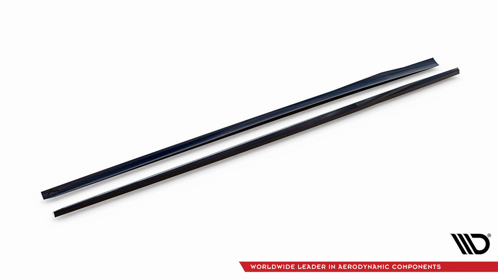 Maxton Design Street+ Seitenschweller Leisten passend für V.3 passend für Audi S3 / A3 S-Line Sportback 8V / 8V Facelift schwarz Hochglanz