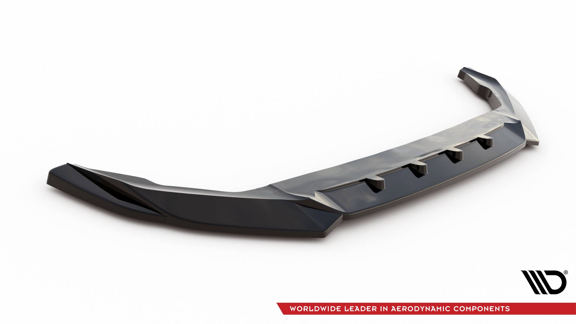 Maxton Design Street+ Spoilerlippe Front Ansatz V.1 passend für Volvo XC90 R-Design Mk2 Facelift schwarz Hochglanz