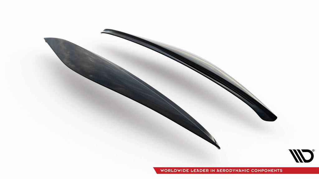 Maxton Design Scheinwerfer Blenden Böser Blick V.1 passend für Ford Fiesta ST / ST-Line / Standard Mk7 FL schwarz Hochglanz